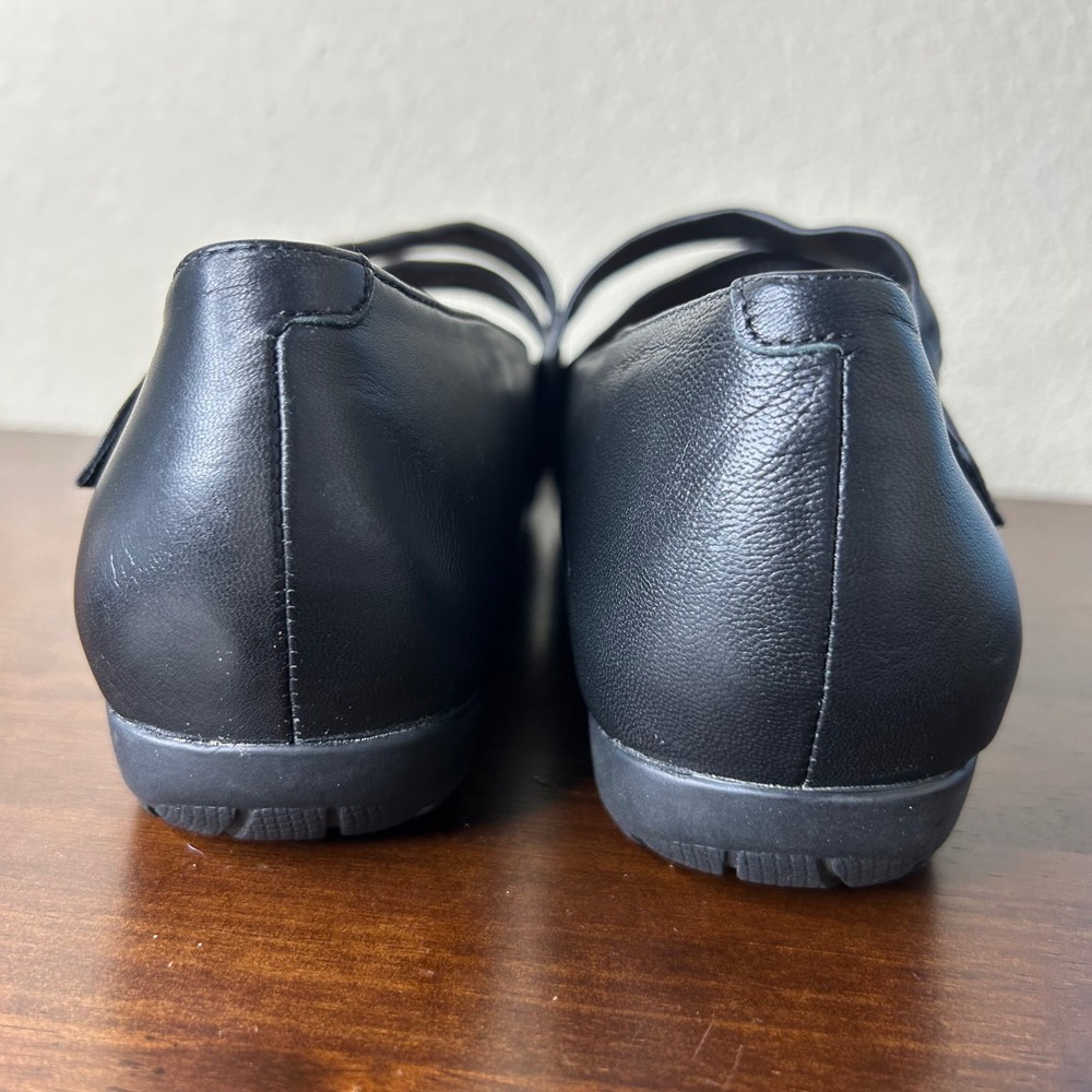 ABEO Shoes Womens 9M Tiana Black Leather Mary Jane Flats B.I.O.system Comfort - Picture 4 of 9